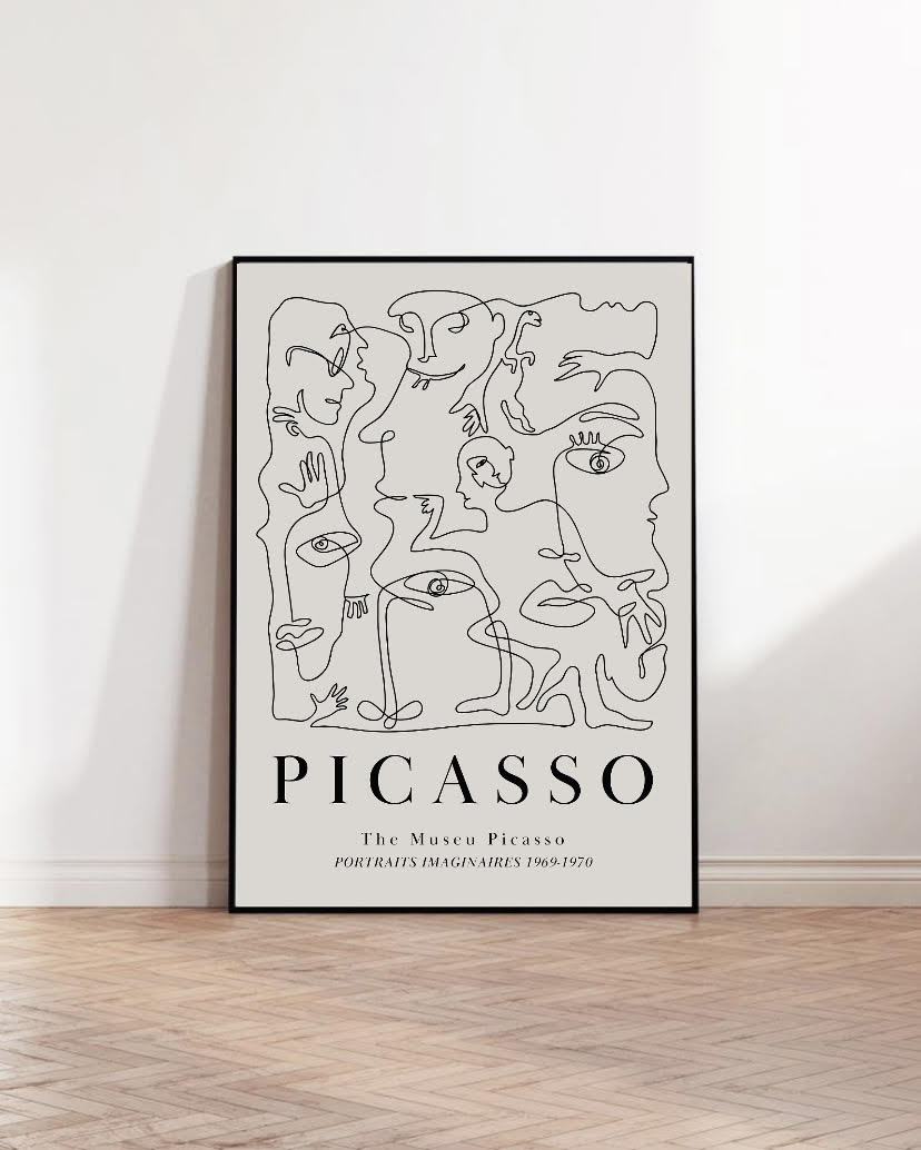 Set of 3 Neutral Gallery Prints Featuring Henri Matisse and Picasso