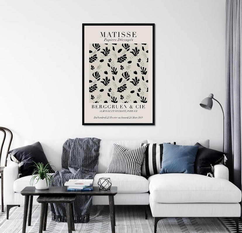 Matisse Cut-Outs: Black and Neutral Print