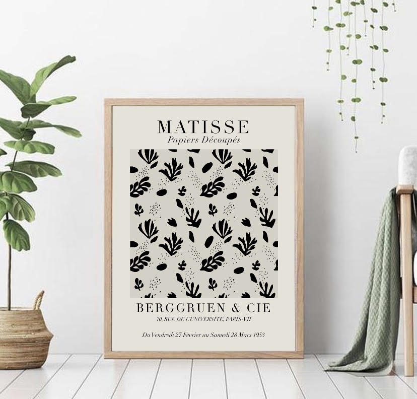 Matisse Cut-Outs: Black and Neutral Print