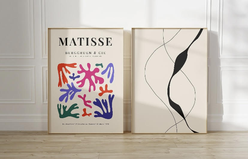 Matisse Duo Vibrant Abstract Art Print Set