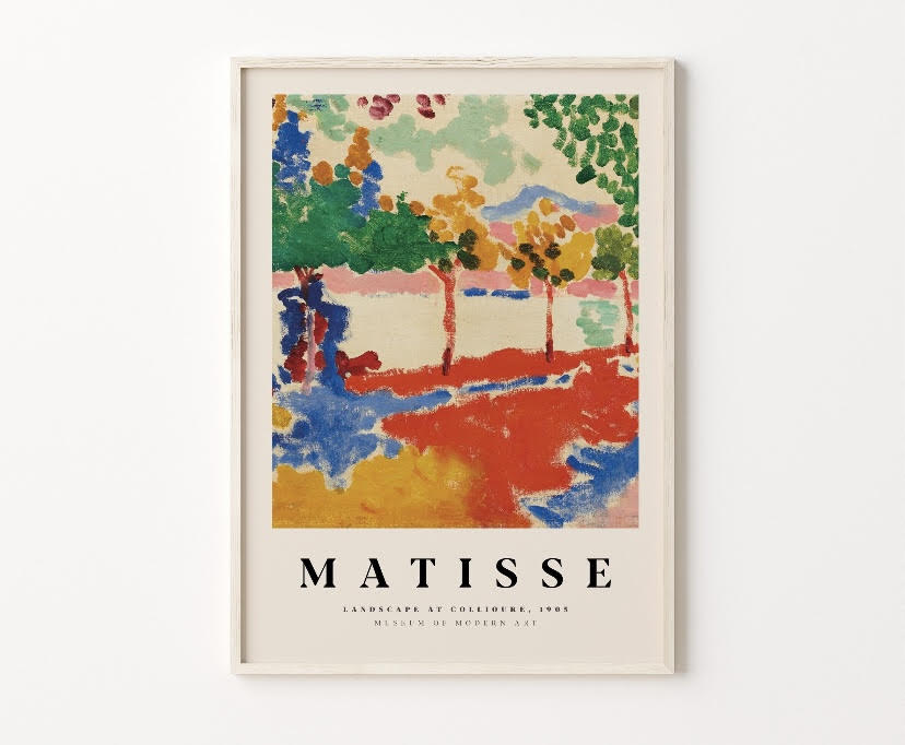 Vibrant Matisse-Inspired Landscape Art Print