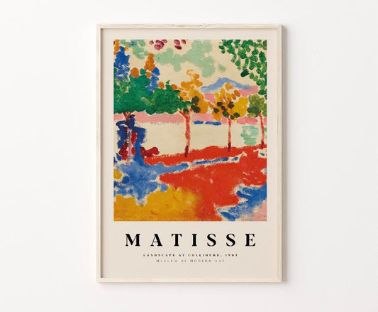 Vibrant Matisse-Inspired Landscape Art Print