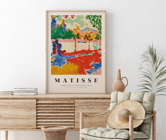 Vibrant Matisse-Inspired Landscape Art Print