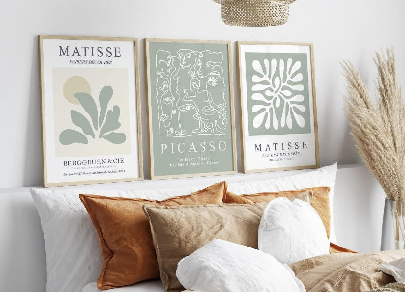 Sage Green Print Set | Matisse & Picasso Art Collection