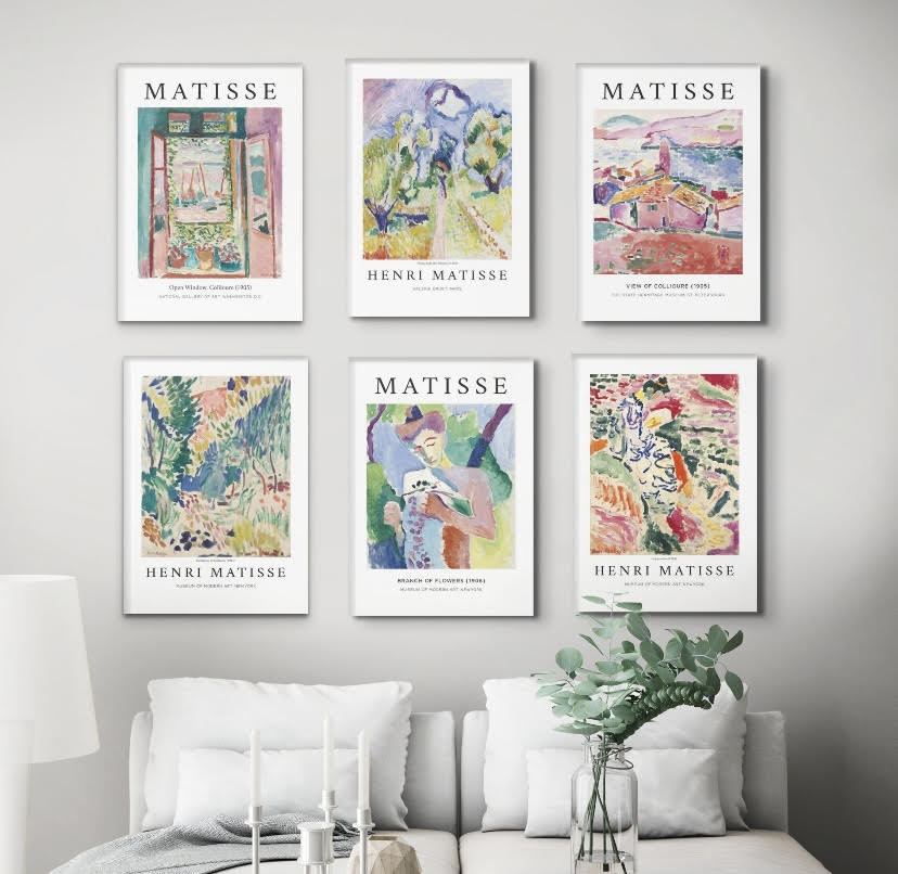 Set of Six Gallery Wall Prints by Henri Matisse