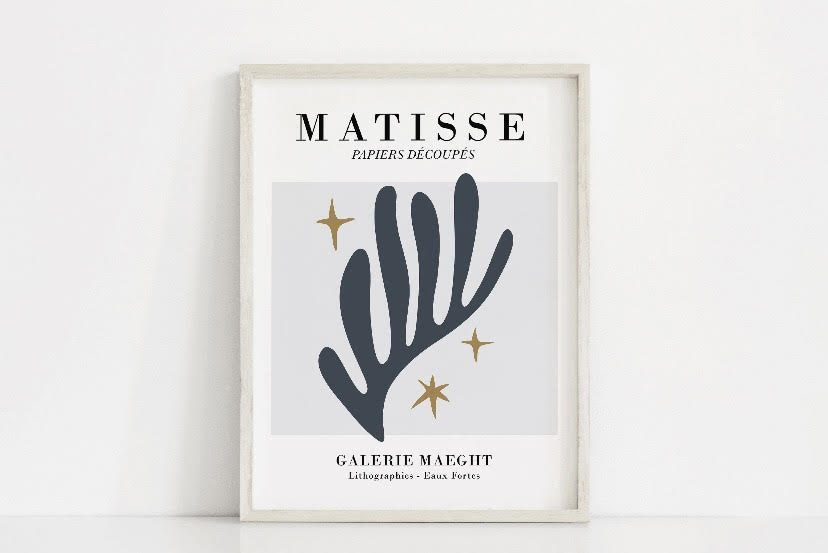 Navy Blue Star Exhibition Print by Matisse