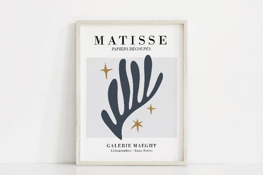Navy Blue Star Exhibition Print by Matisse