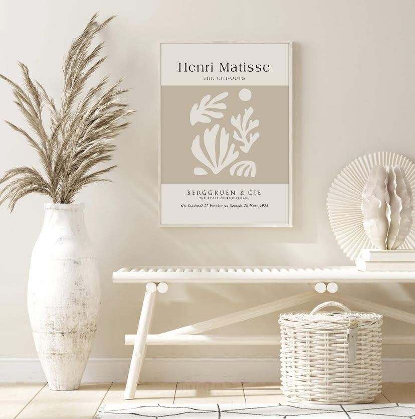 Beige Print of Henri Matisse's Cut-Outs