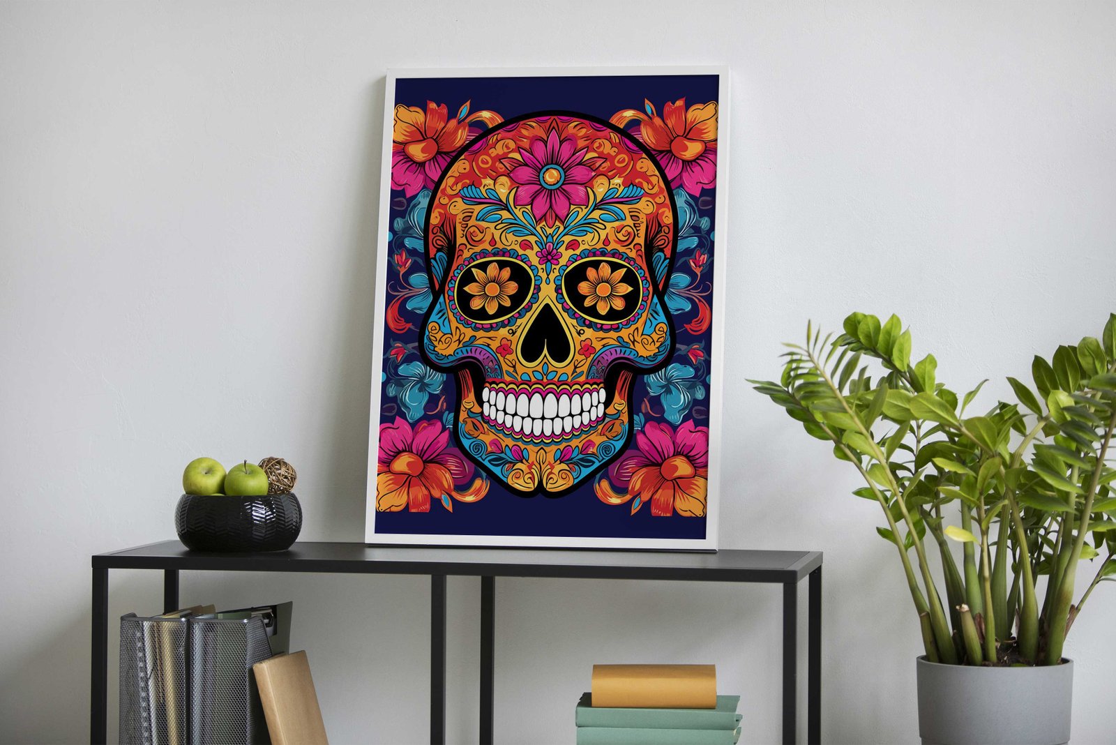 mexican skull Asian Style Poster | Wall Art for Home & Office | High-Quality Print - High-Quality Visual Display