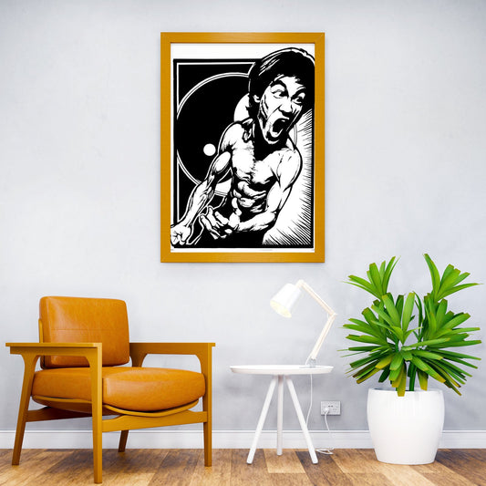 minimalist kungfu master Asian Style Poster | Wall Art for Home & Office | High-Quality Print - High-Quality Visual Display