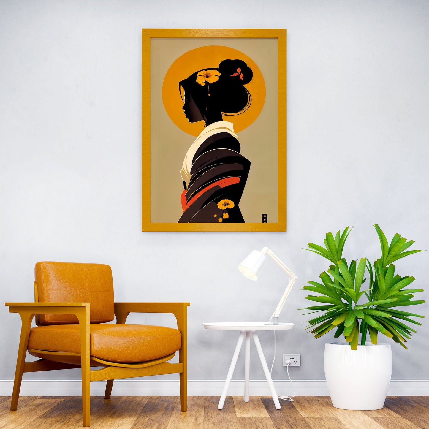 minimalistic geisha art Asian Style Poster | Wall Art for Home & Office | High-Quality Print - High-Quality Visual Display