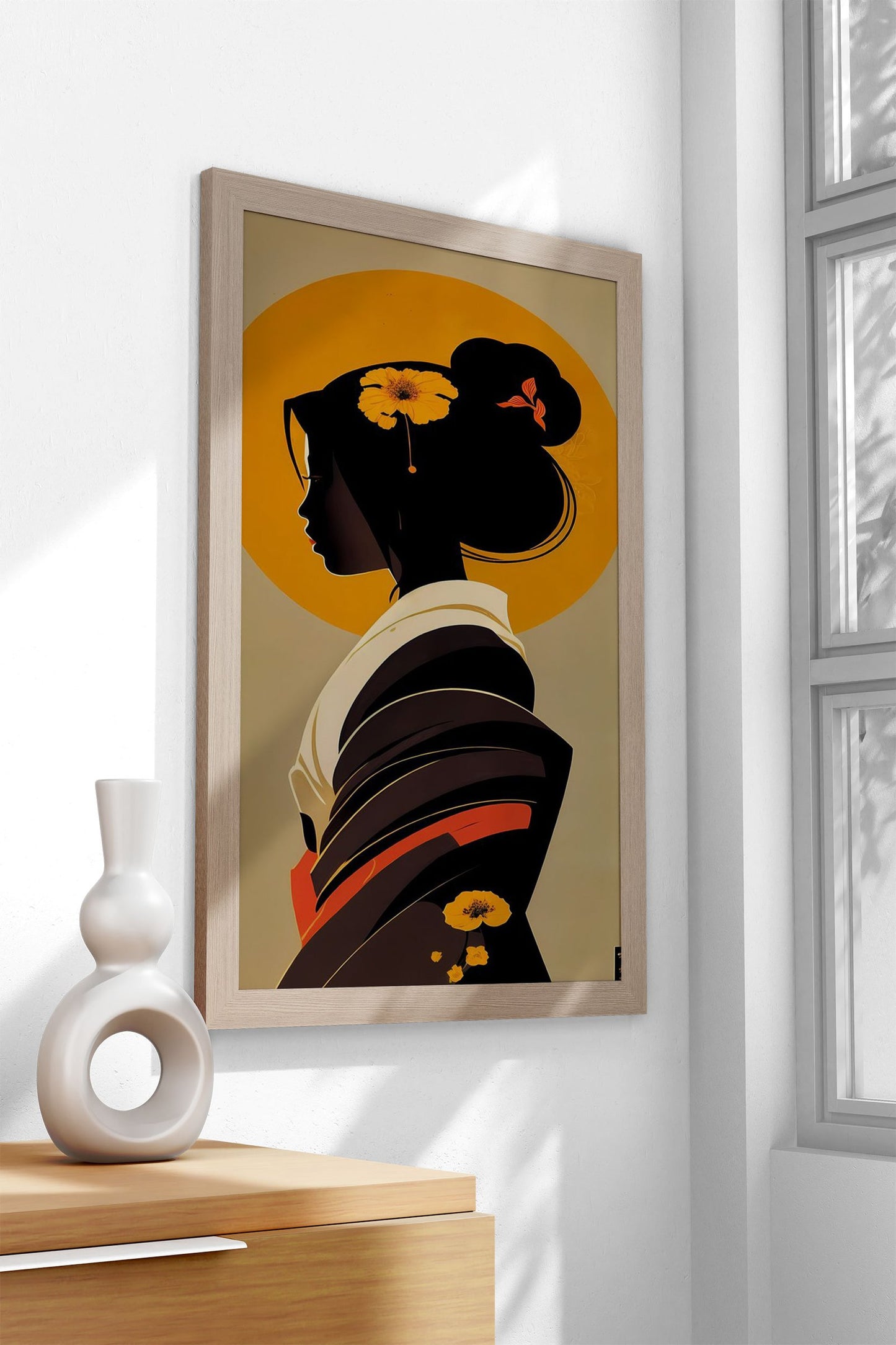 minimalistic geisha art Asian Style Poster | Wall Art for Home & Office | High-Quality Print - High-Quality Visual Display