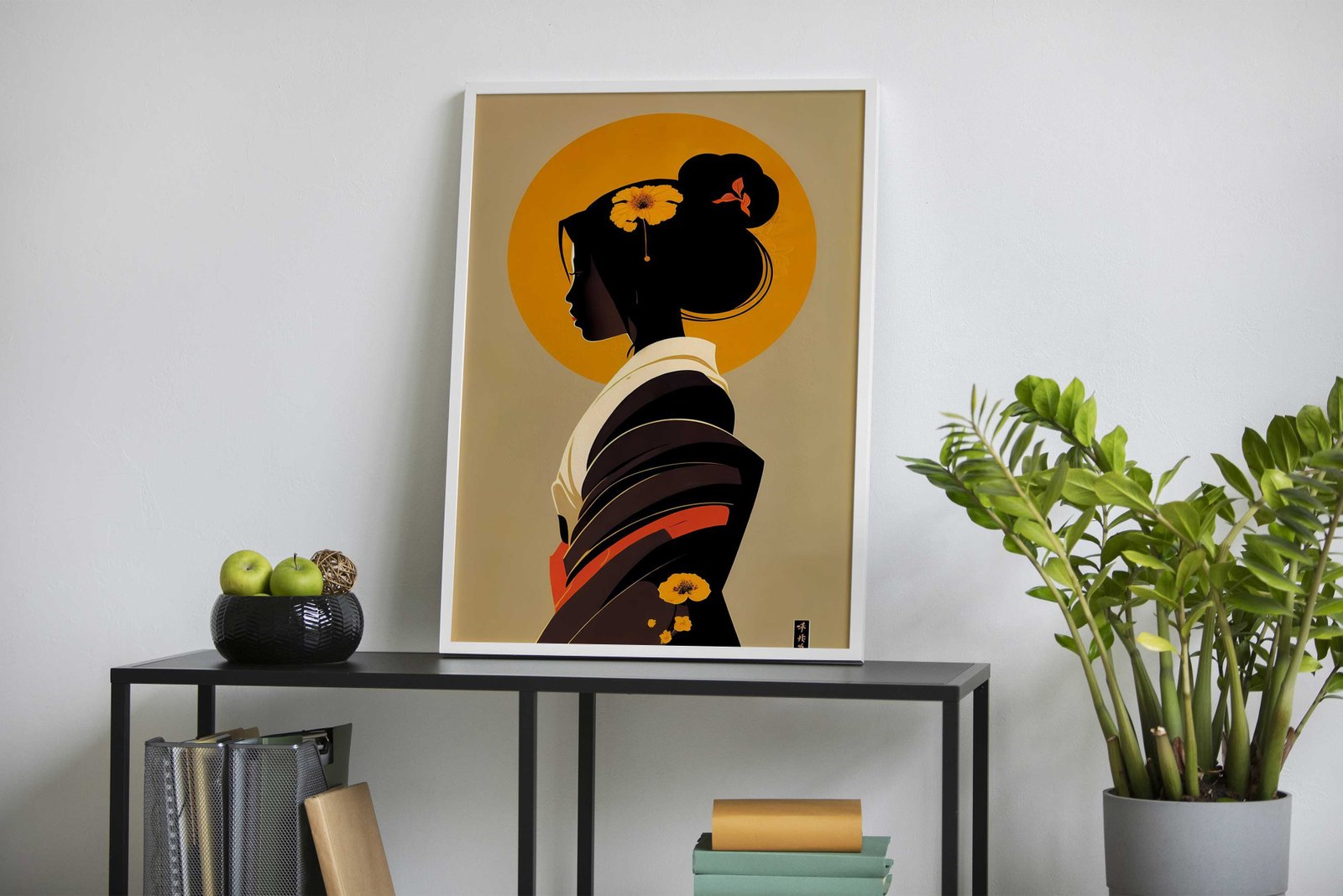 minimalistic geisha art Asian Style Poster | Wall Art for Home & Office | High-Quality Print - High-Quality Visual Display