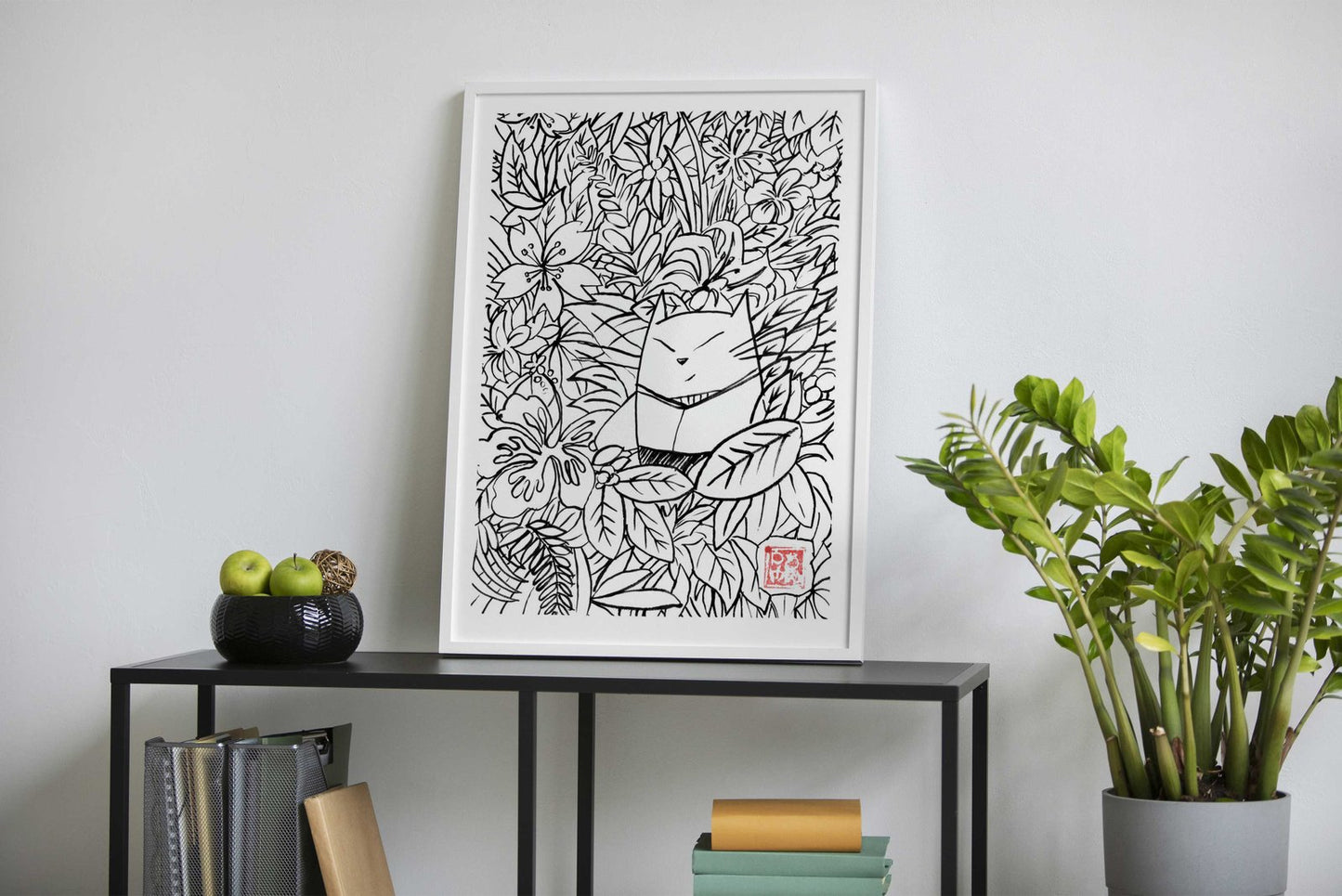 momoneko in the jungle Asian Style Poster | Wall Art for Home & Office | High-Quality Print - High-Quality Visual Display