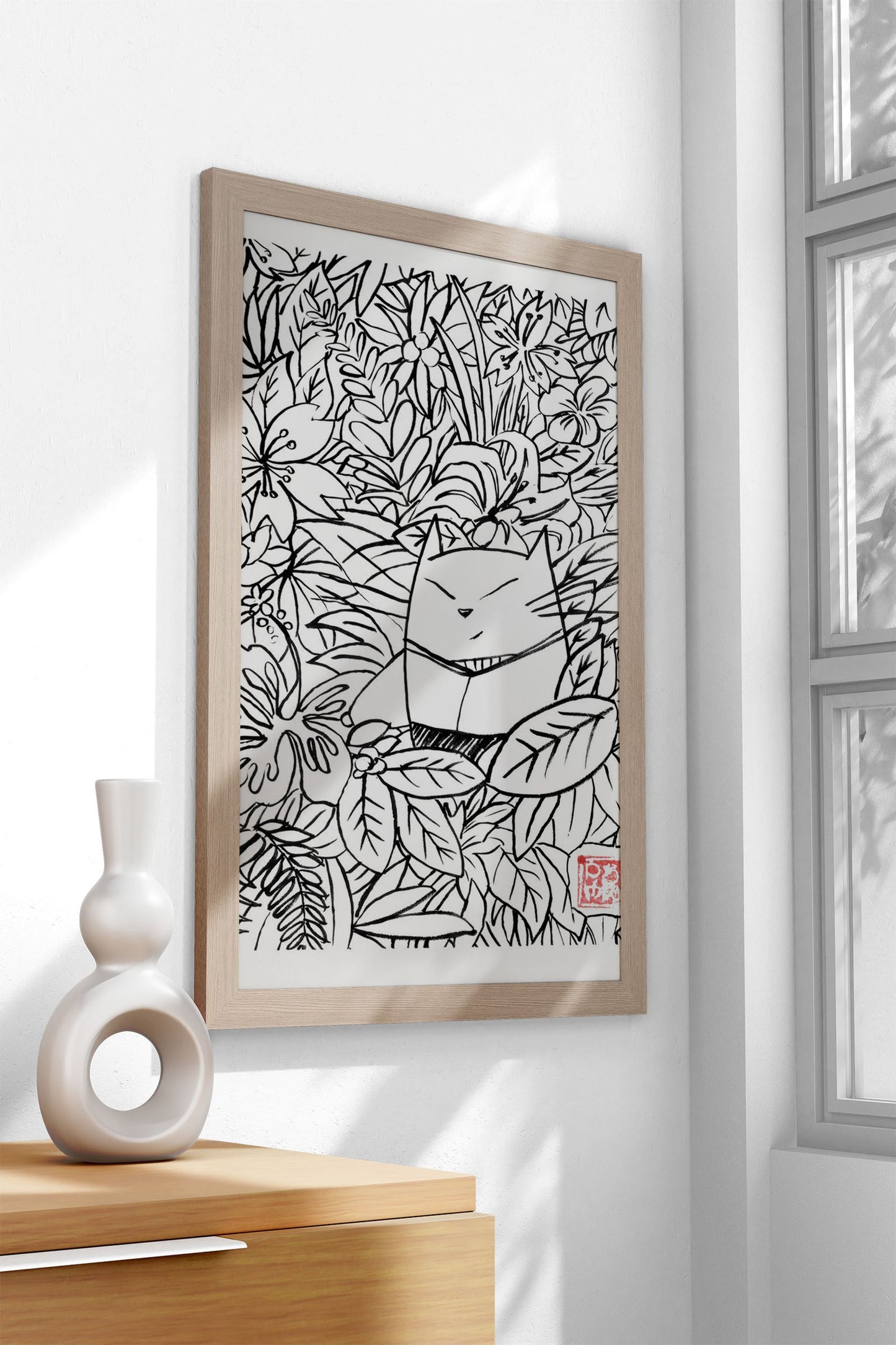momoneko in the jungle Asian Style Poster | Wall Art for Home & Office | High-Quality Print - High-Quality Visual Display