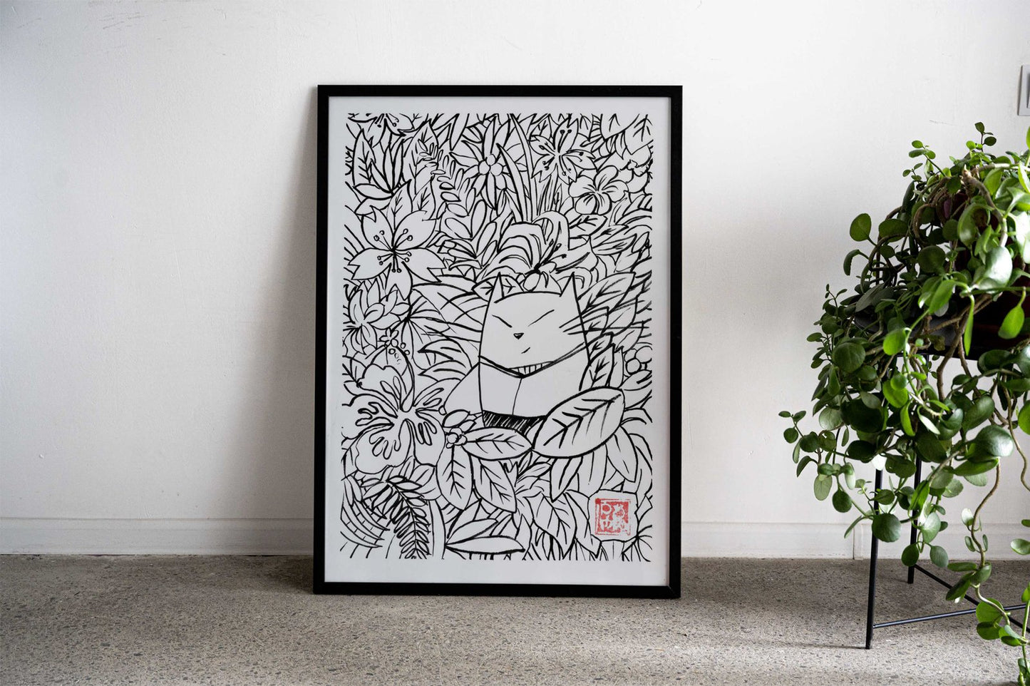 momoneko in the jungle Asian Style Poster | Wall Art for Home & Office | High-Quality Print - High-Quality Visual Display