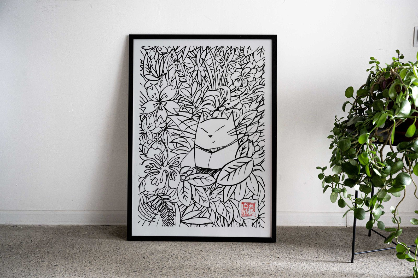 momoneko in the jungle Asian Style Poster | Wall Art for Home & Office | High-Quality Print - High-Quality Visual Display