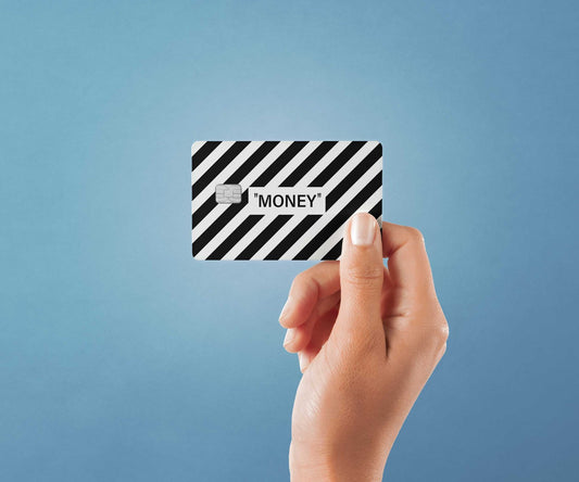 Watercolor money design | credit card sticker | small chip | credit card skin for nursery and home wall decor.