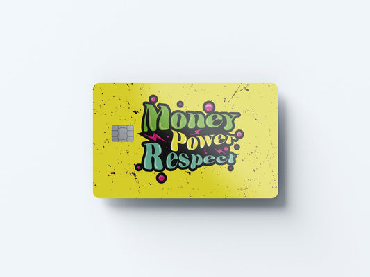 Watercolor money power respect design | credit card sticker | small chip | credit card skin for nursery and home wall decor.