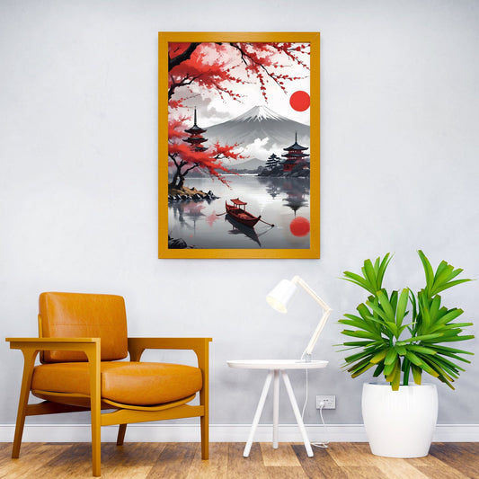 mont fuji landscape Asian Style Poster | Wall Art for Home & Office | High-Quality Print - High-Quality Visual Display