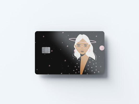 Watercolor moonchild design | credit card sticker | small chip | credit card skin for nursery and home wall decor.