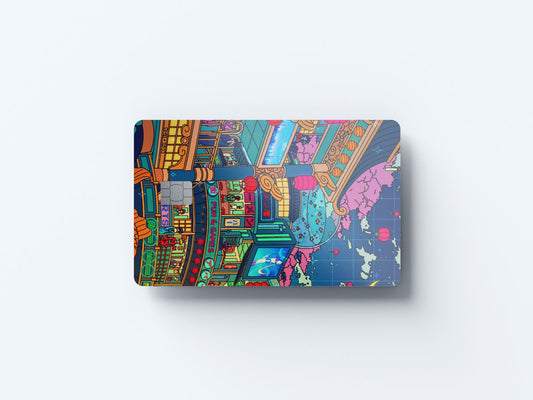 Watercolor moon festival design | credit card sticker | small chip | credit card skin for nursery and home wall decor.
