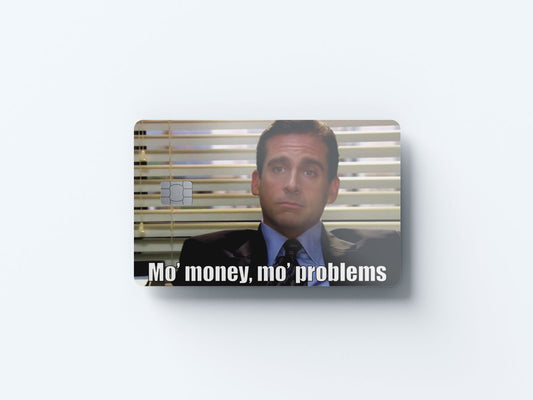 Watercolor mo problems design | credit card sticker | small chip | credit card skin for nursery and home wall decor.