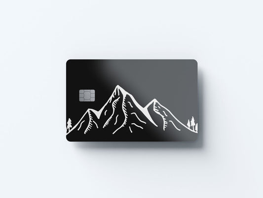 Watercolor mountains design | credit card sticker | small chip | credit card skin for nursery and home wall decor.