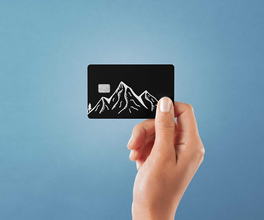 Watercolor mountains design | credit card sticker | small chip | credit card skin for nursery and home wall decor.