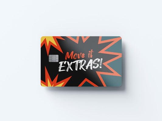 Watercolor move it extras design | credit card sticker | small chip | credit card skin for nursery and home wall decor.