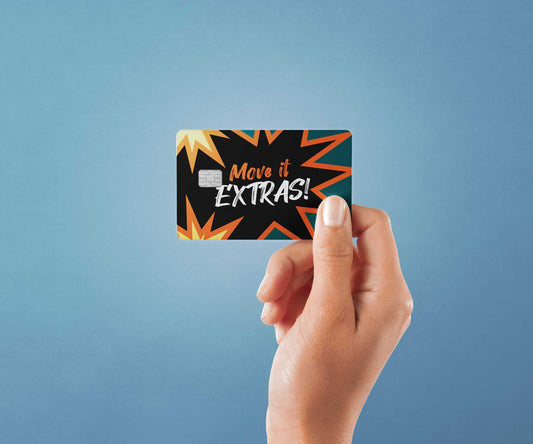 Watercolor move it extras design | credit card sticker | small chip | credit card skin for nursery and home wall decor.