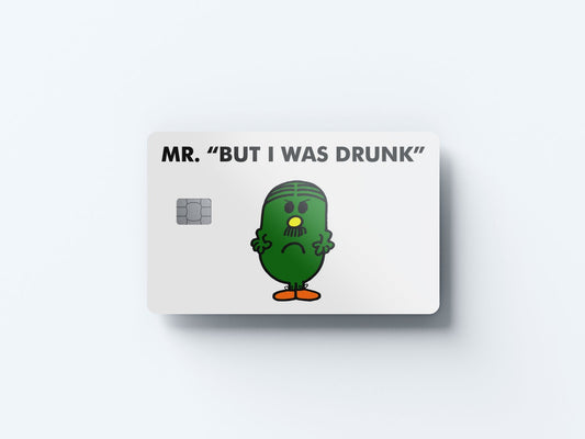 Watercolor mr but i was drunk design | credit card sticker | small chip | credit card skin for nursery and home wall decor.