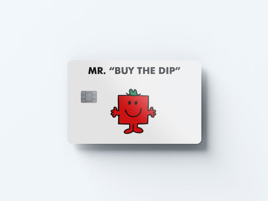 Watercolor mr buy the dip design | credit card sticker | small chip | credit card skin for nursery and home wall decor.