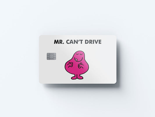 Watercolor mr can’t drive design | credit card sticker | small chip | credit card skin for nursery and home wall decor.