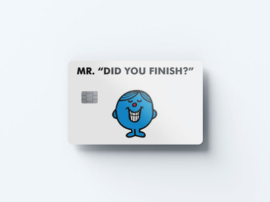 Watercolor mr did you finish design | credit card sticker | small chip | credit card skin for nursery and home wall decor.