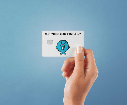 Watercolor mr did you finish design | credit card sticker | small chip | credit card skin for nursery and home wall decor.