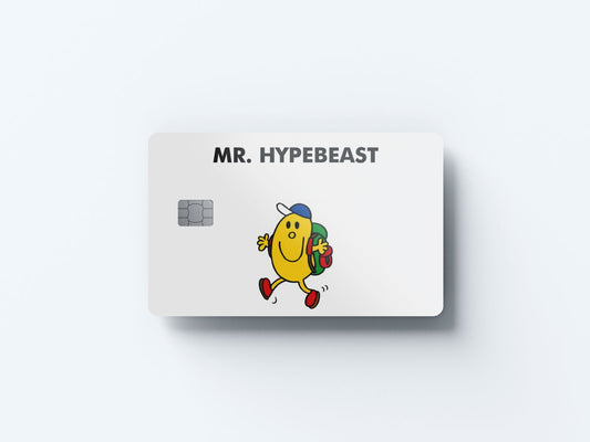 Watercolor mr hypebeast design | credit card sticker | small chip | credit card skin for nursery and home wall decor.