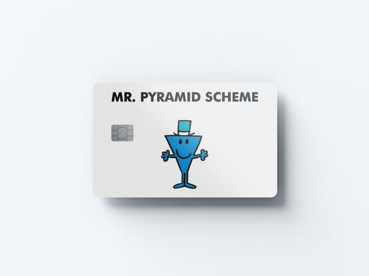 Watercolor mr pyramid scheme design | credit card sticker | small chip | credit card skin for nursery and home wall decor.