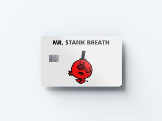 Watercolor mr stank breath design | credit card sticker | small chip | credit card skin for nursery and home wall decor.