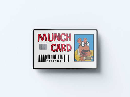 Watercolor munch card design | credit card sticker | small chip | credit card skin for nursery and home wall decor.