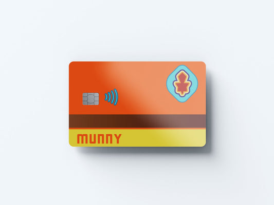 Watercolor munny design | credit card sticker | small chip | credit card skin for nursery and home wall decor.