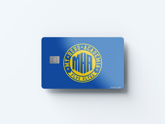 Watercolor my hero academia badge design | credit card sticker | small chip | credit card skin for nursery and home wall decor.