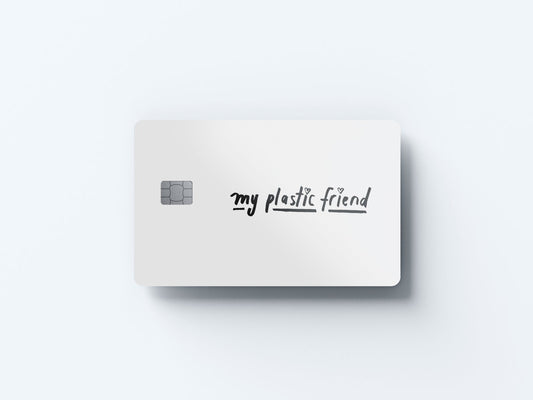 Watercolor my plastic friend design | credit card sticker | small chip | credit card skin for nursery and home wall decor.