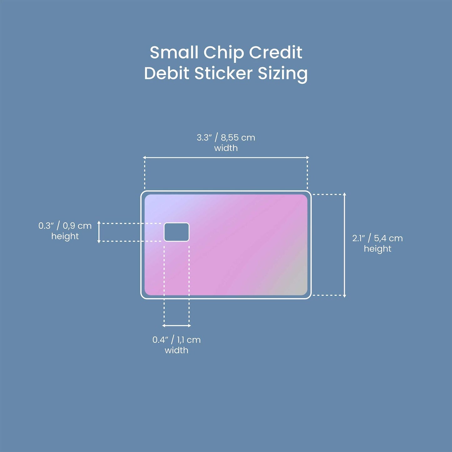 Watercolor mystic haze design | credit card sticker | small chip | credit card skin for nursery and home wall decor.