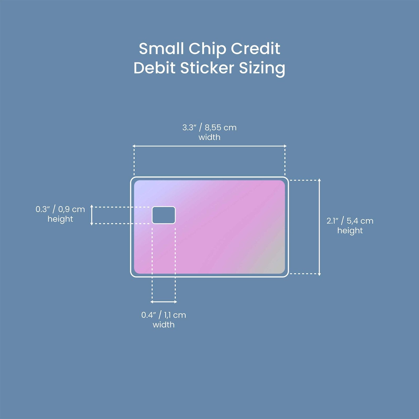 Watercolor mystic haze design | credit card sticker | small chip | credit card skin for nursery and home wall decor.