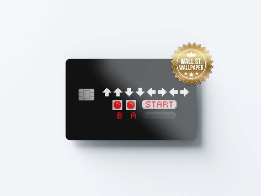 Nes Cheat Code - Premium Vinyl Credit Card Skin Cover by Wonderwallsboutique