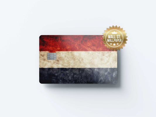 Netherlands Flag - Premium Vinyl Credit Card Skin Cover by Wonderwallsboutique