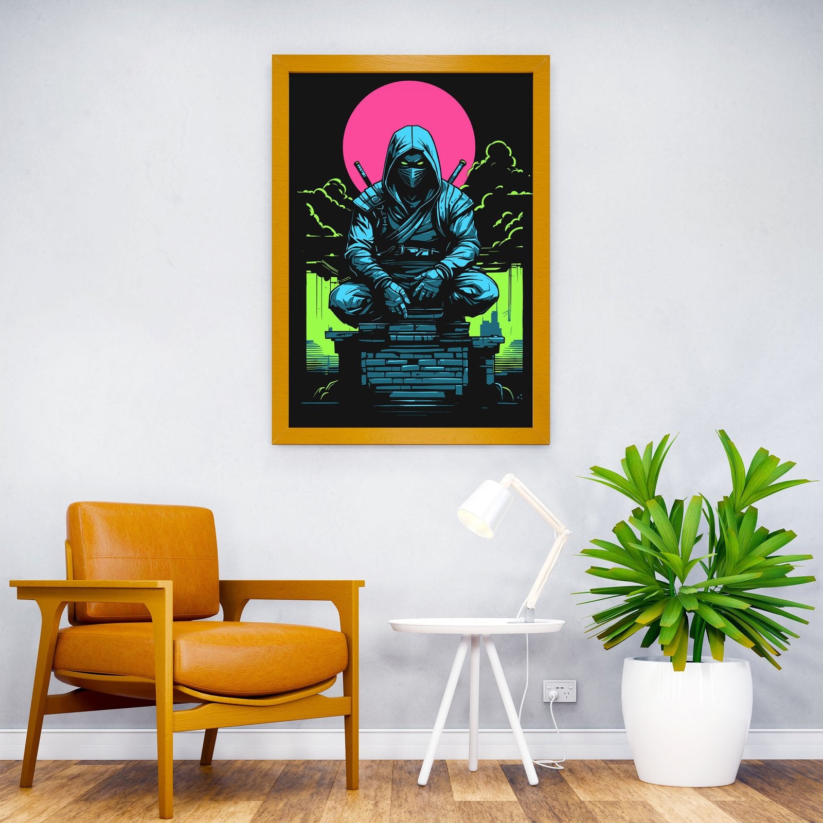 Ninja Asian Style Poster | Wall Art for Home &  Office | High-Quality Print - High-Quality Premium Wall Art Decor Sticker