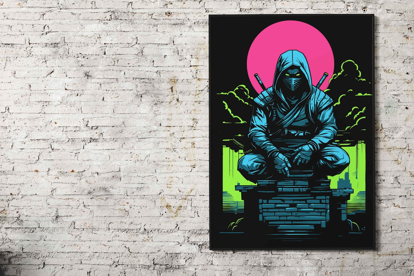 Ninja Asian Style Poster | Wall Art for Home &  Office | High-Quality Print - High-Quality Premium Wall Art Decor Sticker