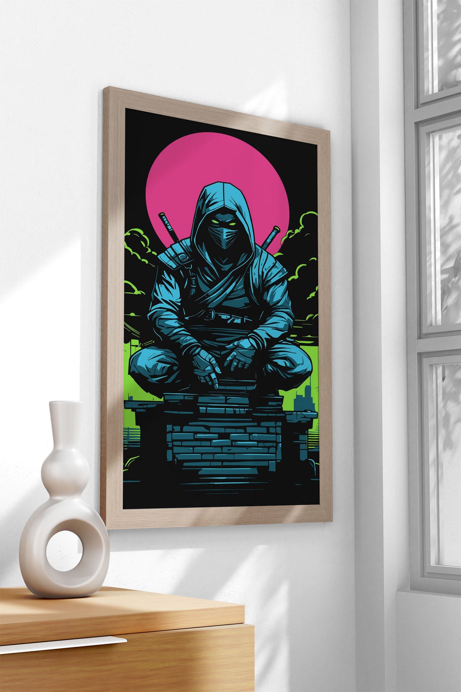 Ninja Asian Style Poster | Wall Art for Home &  Office | High-Quality Print - High-Quality Premium Wall Art Decor Sticker